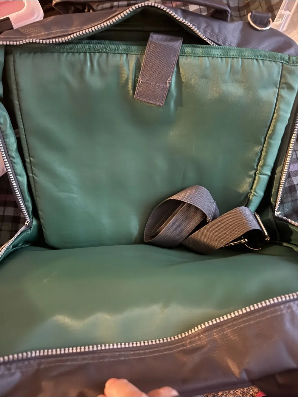 GUESS Men's Gray Laptop Briefcase with Silver Logo